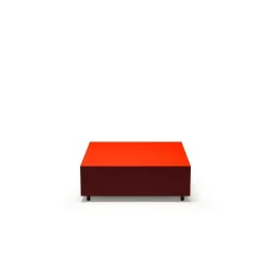 Established & Sons Bloc Sofabord Med Skuffe L85 Bright Red/Burdundy/Clay