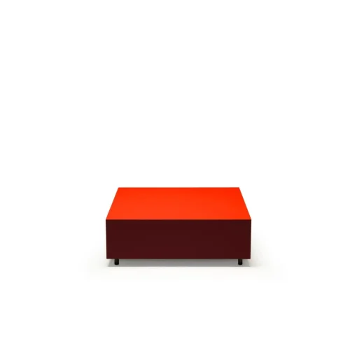 Established & Sons Bloc Sofabord Med Skuffe L85 Bright Red/Burdundy/Clay