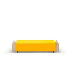 Established & Sons Bloc Sofabord Med Skuffe L120 Bright Zinz Yeloow/Signal Yellow/Pale Grey