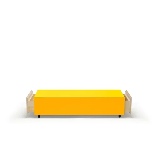 Established & Sons Bloc Sofabord Med Skuffe L120 Bright Zinz Yeloow/Signal Yellow/Pale Grey
