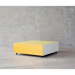 Established & Sons Bloc Sofabord Med Skuffe L120 Bright Zinz Yeloow/Signal Yellow/Pale Grey