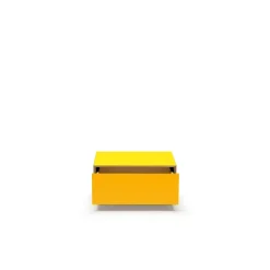 Established & Sons Bloc Sofabord Med Skuffe L64 Bright Zinz Yeloow/Signal Yellow/Pale Grey