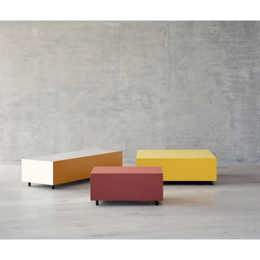 Established & Sons Bloc Sofabord Med Skuffe L64 Bright Zinz Yeloow/Signal Yellow/Pale Grey