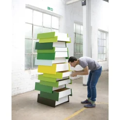 Established & Sons Stack Kommode Med 13 Skuffer Blå