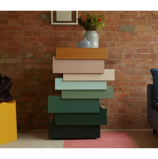 Established & Sons Stack Kommode Med 8 Skuffer Rød