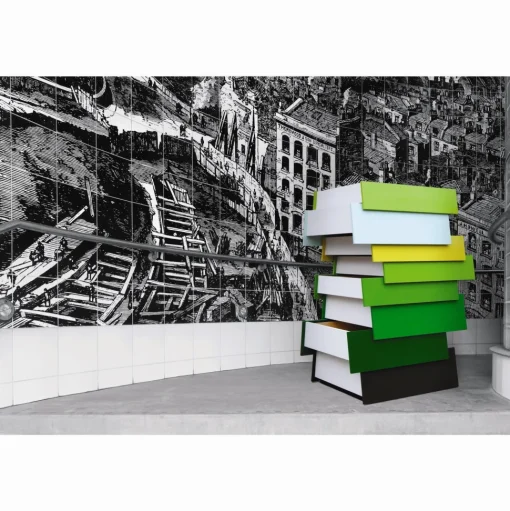Established & Sons Stack Kommode Med 8 Skuffer Rød