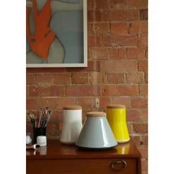 Established & Sons Store Krukke H18 Glossy Yellow/Mat Hvid