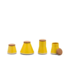 Established & Sons Store Krukke H18 Glossy Yellow/Mat Hvid
