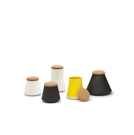 Established & Sons Store Krukke H18 Glossy Yellow/Mat Hvid