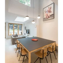 Established & Sons Table Spisebord 180x180 Sort Linoleum