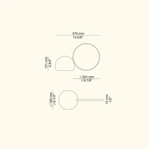 Estiluz Circ Bordlampe Stor Rust