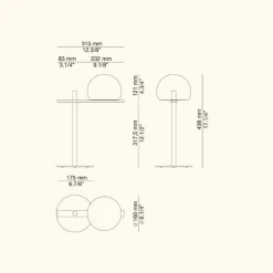 Estiluz Circ Bordlampe Udendørs Rust