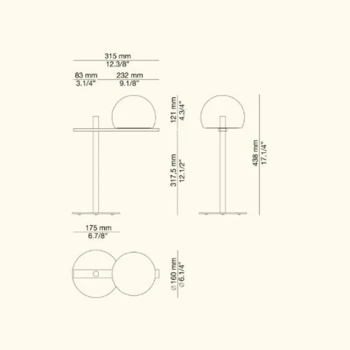 Estiluz Circ Bordlampe Udendørs Rust