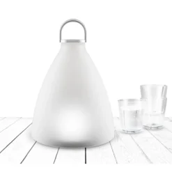 Eva Solo Sunlight Bell Solcellelampe Stor Frostet Glas