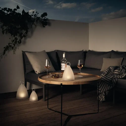 Eva Solo Sunlight Bell Solcellelampe Stor Frostet Glas