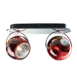 Fabbian Beluga Vág/Loftlampe Dobbelt Rød