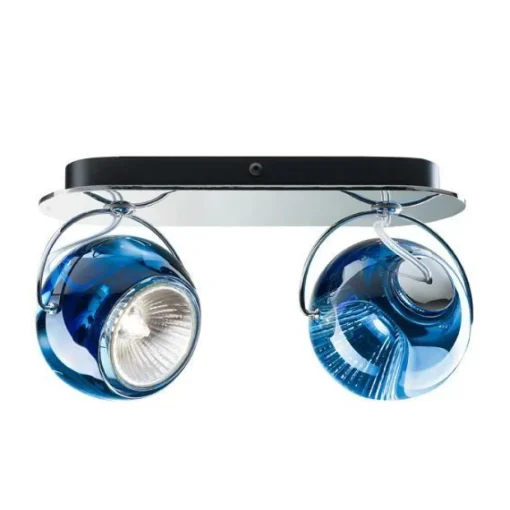 Fabbian Beluga Vág/Loftlampe Dobbelt Blå