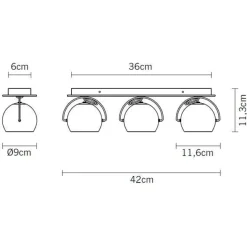 Fabbian Beluga Vág/Loftlampe Tripple Gul
