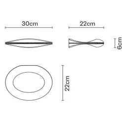 Fabbian Enck Vág/Loftlampe Mat Hvid