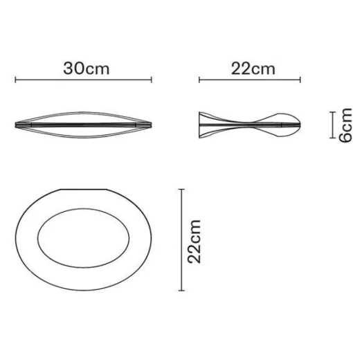 Fabbian Enck Vág/Loftlampe Mat Hvid