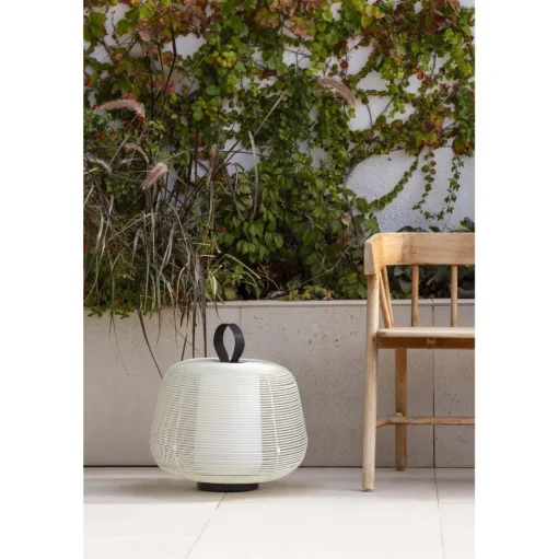 Faro NARA Udendørs Bordlampe Beige/Opal Hvid