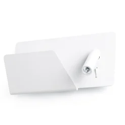 Faro SUAU Váglampe Med USB Venstre Mat Hvid