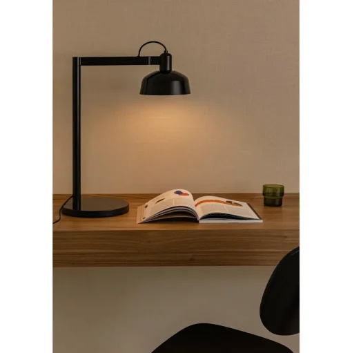 Faro TATAWIN Bordlampe Satin Sort/Grayish Blue