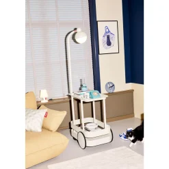 Fatboy Jolly Trolley Rullevogn Med Lampe Lysegrå