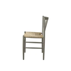FDB Møbler J80 Spisebordsstol Moss Grey/Natur Sáde