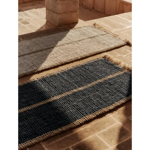 Ferm Living Athens Stripes Gulvtáppe 80x200 Natural/Off White