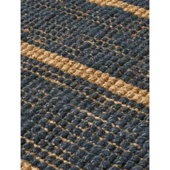 Ferm Living Athens Stripes Gulvtáppe 140x200 Natural/Ink Blue