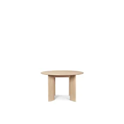 Ferm Living Bevel Rundt SpisebordØ117 Hvid/Egetrá