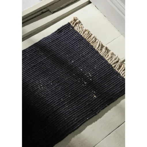 Ferm Living Block Táppeløber 200x80 cm Sort/Naturlig