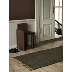 Ferm Living Block Táppeløber 200x80 cm Sort/Naturlig