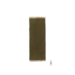 Ferm Living Block Táppeløber 200x80 cm Oliven/Naturlig