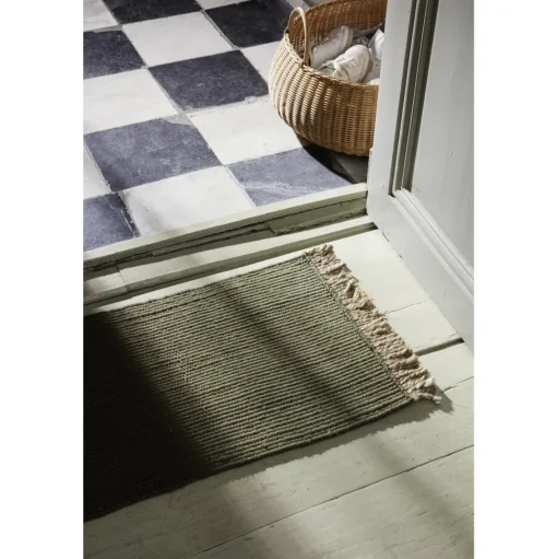 Ferm Living Block Táppeløber 200x80 cm Oliven/Naturlig