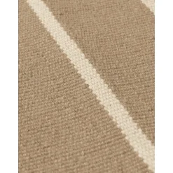 Ferm Living Calm Kelim Gulvtáppe 80x200 Dark Sand/Off-White