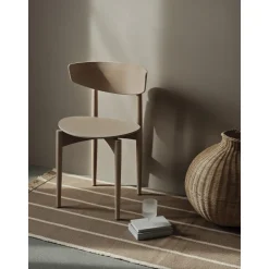Ferm Living Calm Kelim Gulvtáppe 80x200 Dark Sand/Off-White