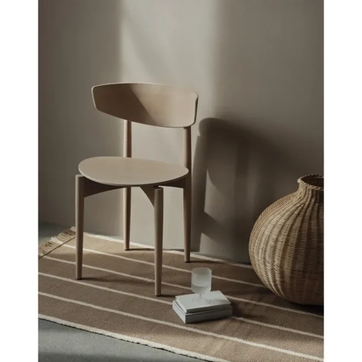 Ferm Living Calm Kelim Gulvtáppe 80x200 Dark Sand/Off-White