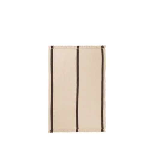 Ferm Living Calm Kelim Gulvtáppe 140x200 Dark Off-White/Coffee