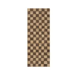 Ferm Living Check Wool Jute Gulvtáppe 70x180 Coffee/Natural