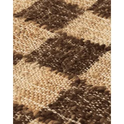 Ferm Living Check Wool Jute Gulvtáppe 200x300 Coffee/Natural