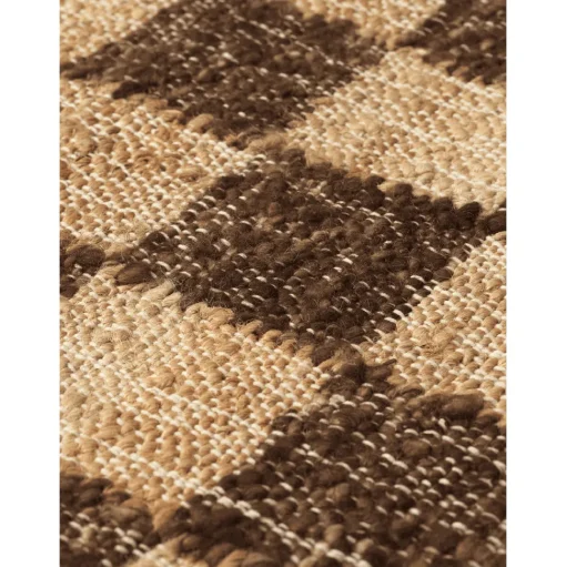 Ferm Living Check Wool Jute Gulvtáppe 200x300 Coffee/Natural