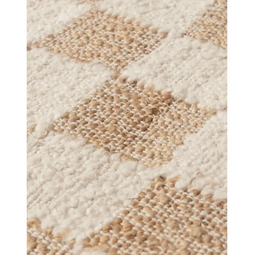 Ferm Living Check Wool Jute Gulvtáppe 70x180 Off-White/Natural