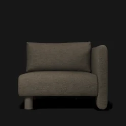 Ferm Living Dase Modul Sofa Højre Soft Bouclé/Mørkebrun