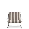 Ferm Living Desert 1 Seater Sofa Stripe Black/Chocolate
