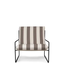 Ferm Living Desert 1 Seater Sofa Stripe Black/Chocolate