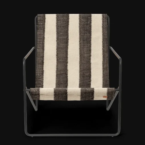 Ferm Living Desert Lánestol Sort/Off-White/Chokolade