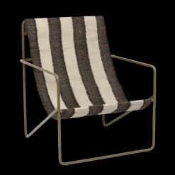 Ferm Living Desert Lánestol Oliven/Off-White/Chokolade
