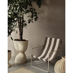 Ferm Living Desert Lánestol Oliven/Off-White/Chokolade